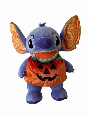 Build A Bear Stitch Halloween Plush Pumpkin Costume Sound BAB Purple Disney Toy